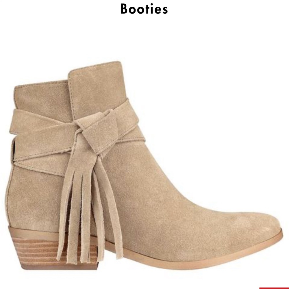 Guess Taupe Suede Ankle Booties - Picture 1 of 14
